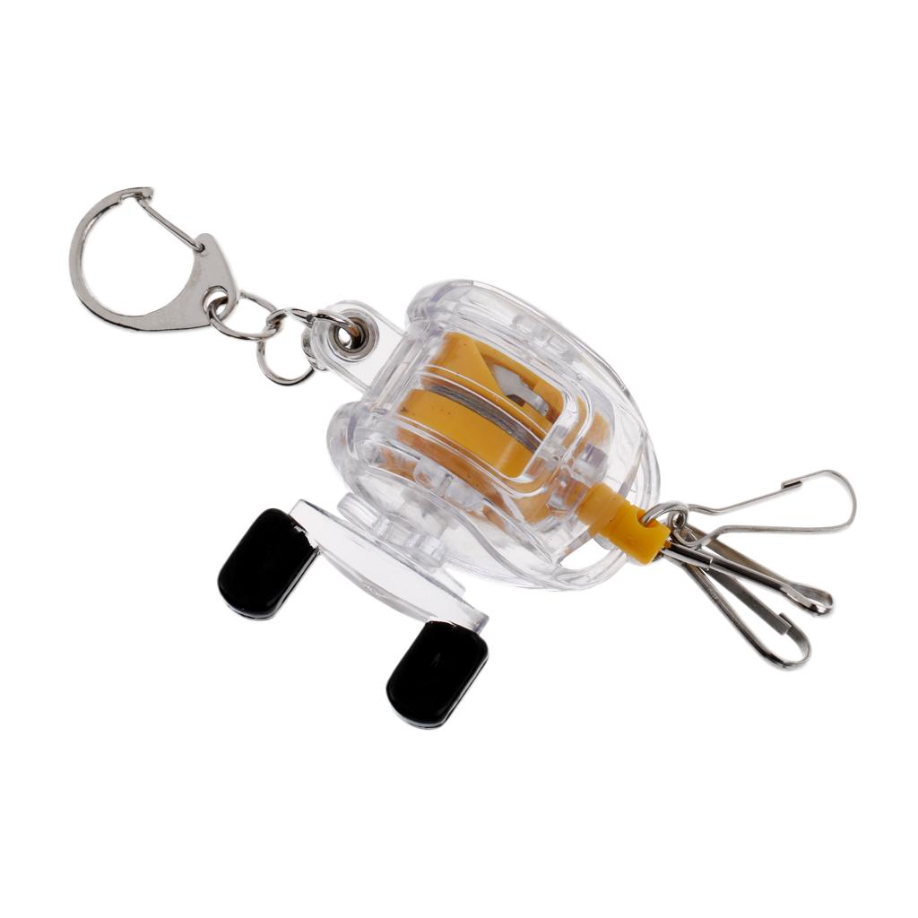 Fishing Zinger Key Chain Retractor Baitcasting Reel Key Ring Carabiner Clip