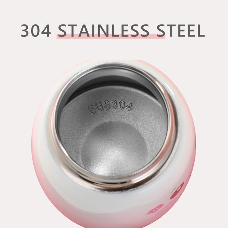 Dễ Thương Kim Sa Lấp Lánh Bé Gái Cách Nhiệt Cup Di Động Nhỏ Mini Hồng Trẻ Em Bình Giữ Nhiệt Thép Không Gỉ 304 Tumbler Treo Tường Đôi Hút Chân Không