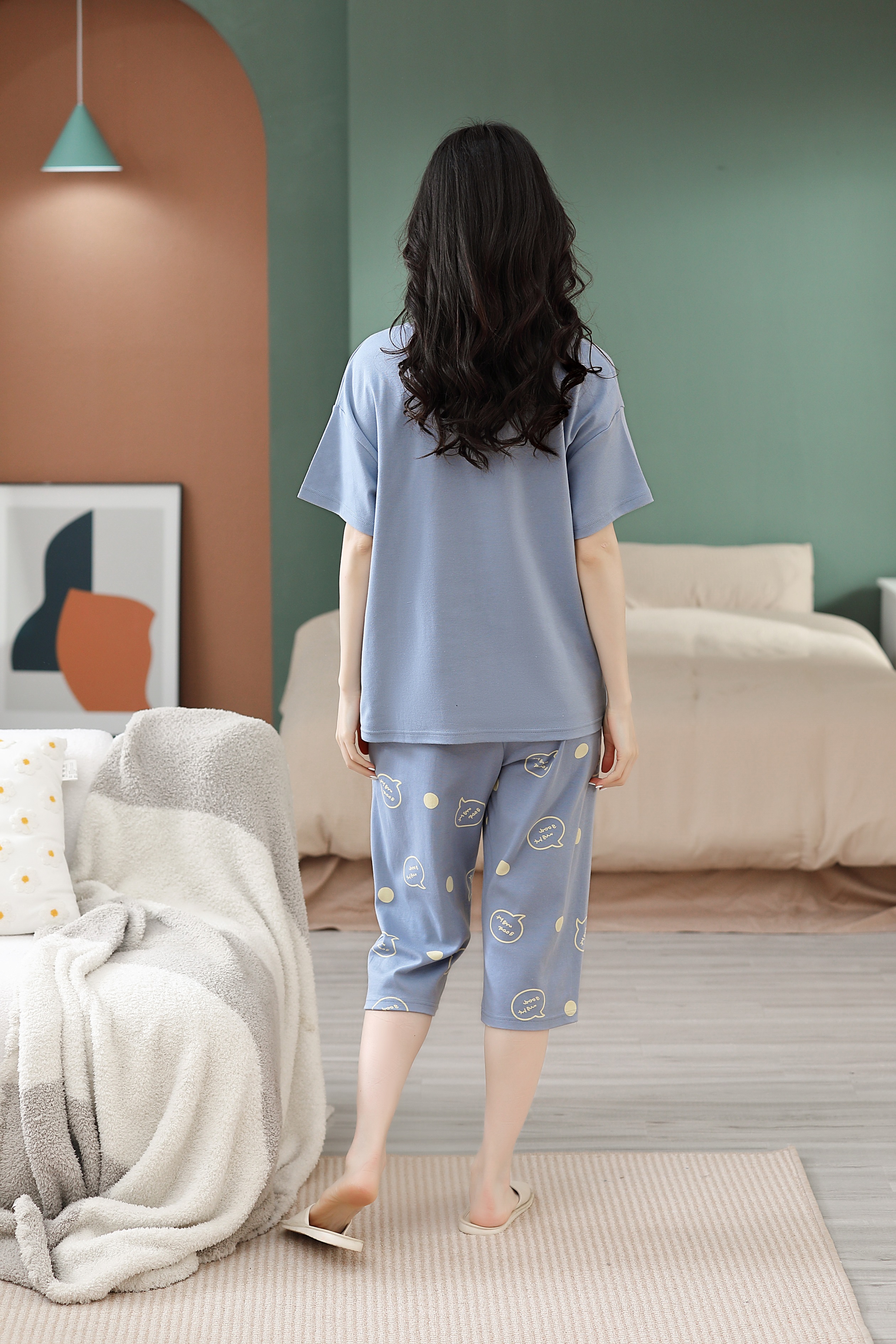 Quần áo mặc nhà cotton 5635