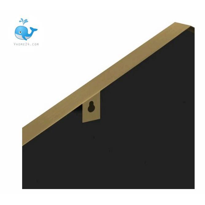 GƯƠNG TRANG TRÍ DECOR DÁNG LỤC LĂNG VIỀN INOX VÀNG GTR090