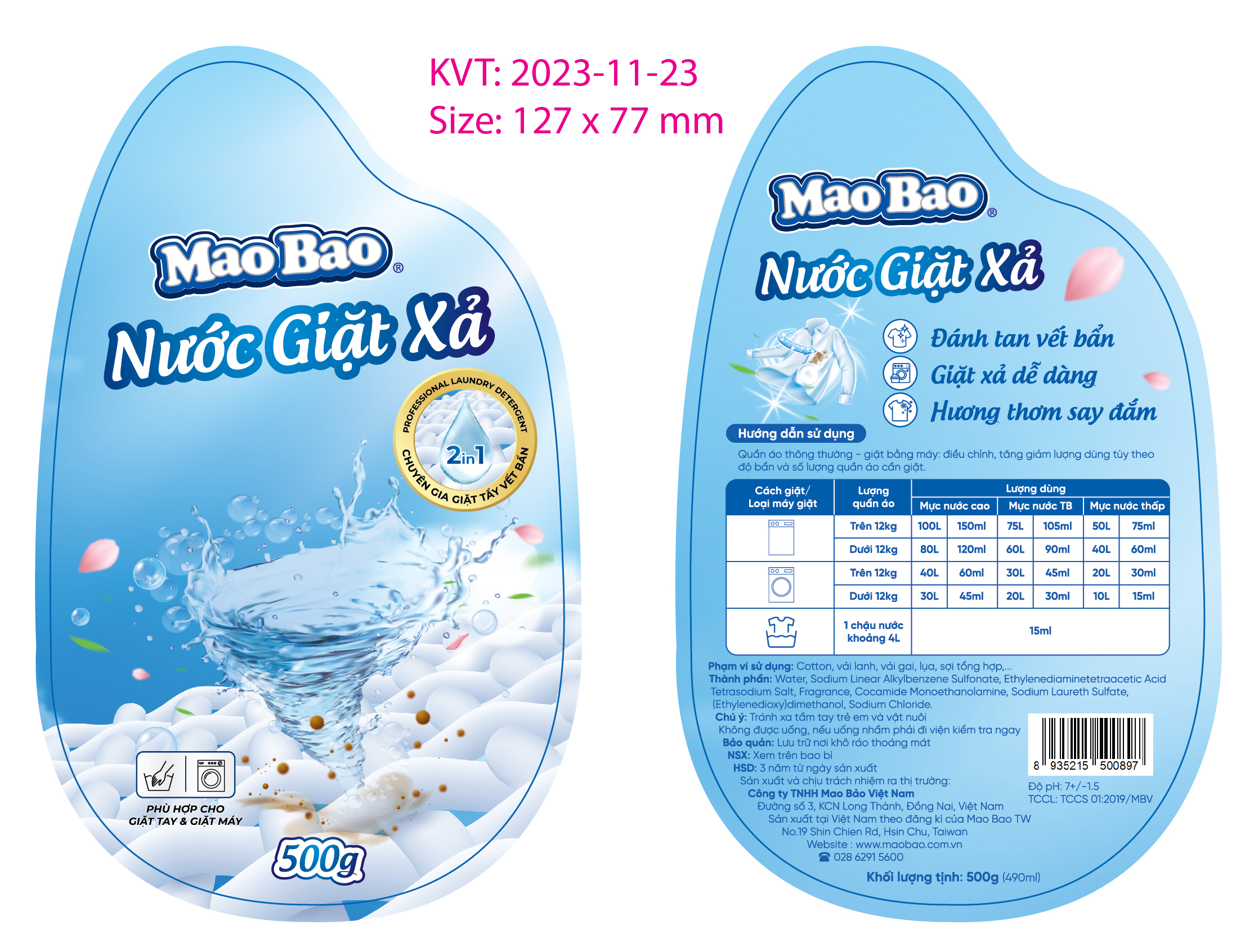 Nước Giặt Xả 500g