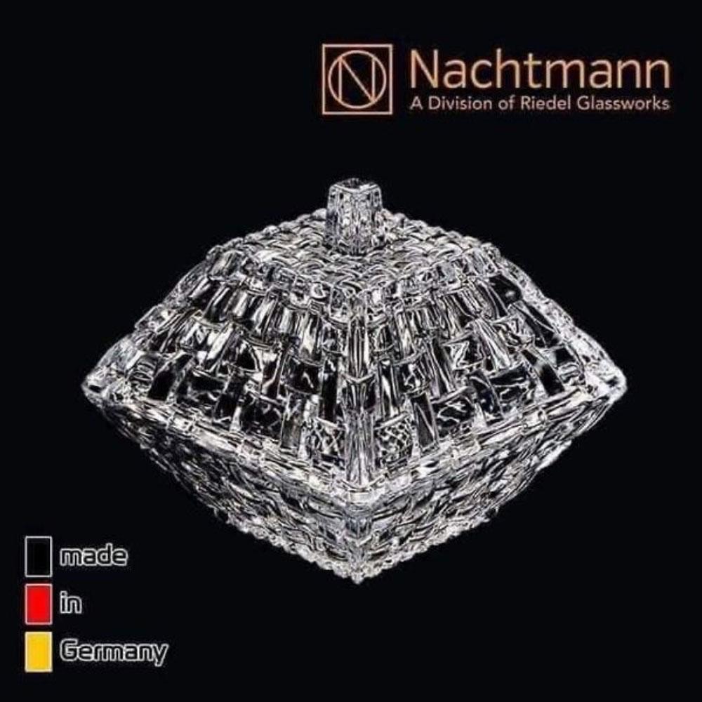 Bát Pha Lê Nachtmann 92069 Bossa Nova, Đường Kính 12cm Kèm Nắp Đậy, Hũ Thủy Tinh Cao Cấp Nhập Đức