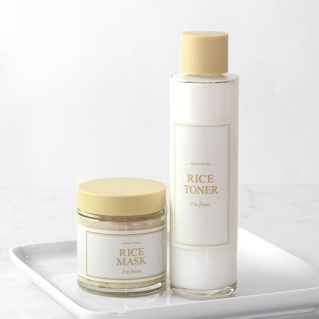 Mặt Nạ Dưỡng Trắng Da Chiết Xuất Từ Gạo I'm From Rice Mask 110g + Tặng Kèm 1 Băng Đô Tai Mèo Xinh Xắn