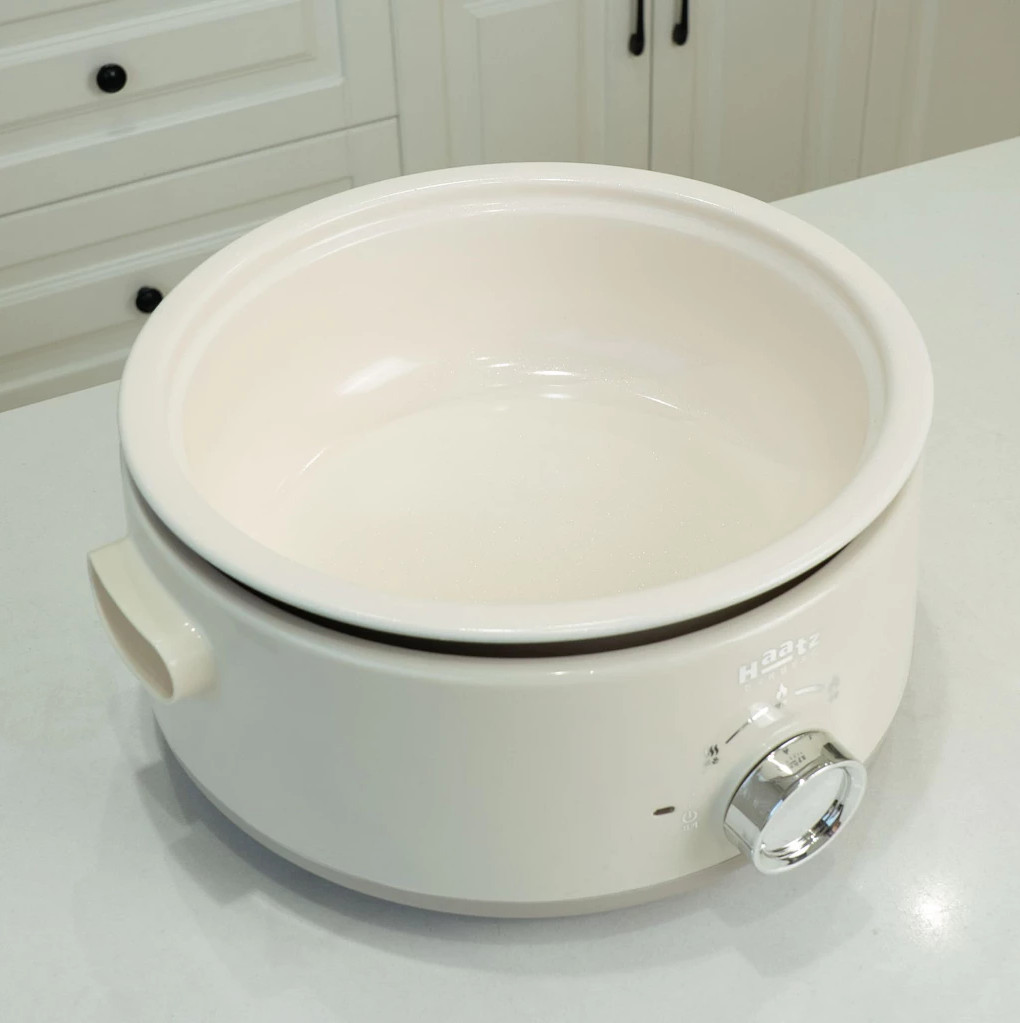 (NEW MODEL) Nồi Lẩu Điện Đa Năng 5L Haatz HEH508 Nấu Lẩu Xào Rán, Lòng Gốm Chống Dính Tháo Rời - Hàng Chính Hãng