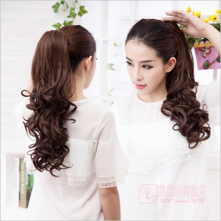 Ngoặm tóc xoăn cột đuôi Hàn Quốc, Đuôi tóc giả - NTG240