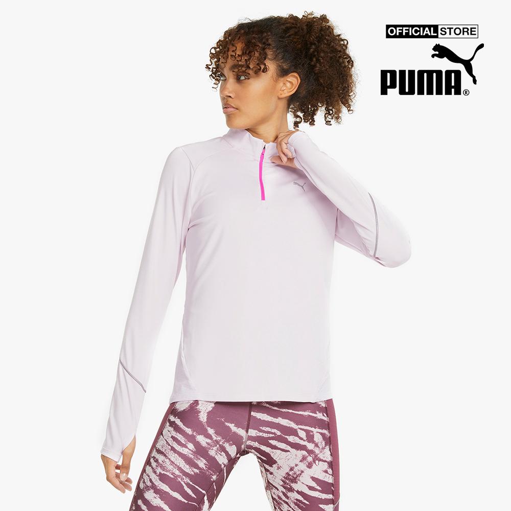 PUMA - Áo thể thao nữ tay dài cổ trụ 5K Knit Half Zip Running 521390