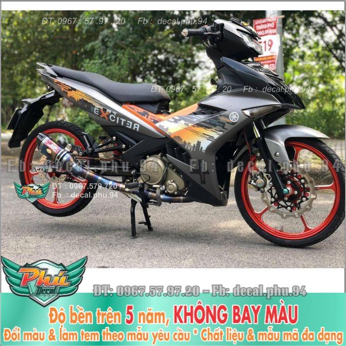 Tem rời Exciter 150 Xám Cam City  -1