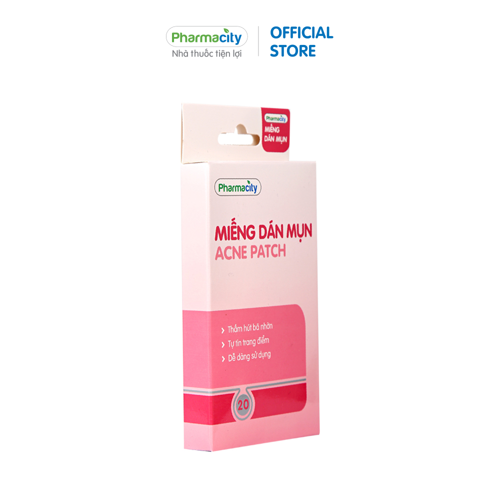 Miếng dán mụn Pharmacity Acne Patch thấm hút mủ và hỗ trợ phục hồi (Hộp 20 miếng)