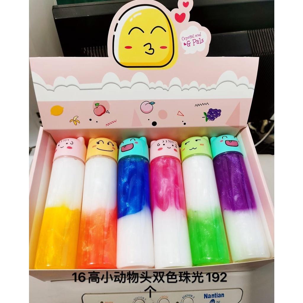 SLIME LỌ ĐẶC 2 MÀU MẶT GẤU LOẠI TO cực đẹp thiết kế độc đáo ấn tượng Đồ chơi Slam Gudetama Squishy