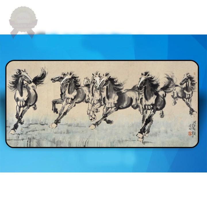 Bàn di lót chuột bạch hắc mã cỡ lớn 80x30cm vải mịn bo viền chắc chắn chống trơn trượt