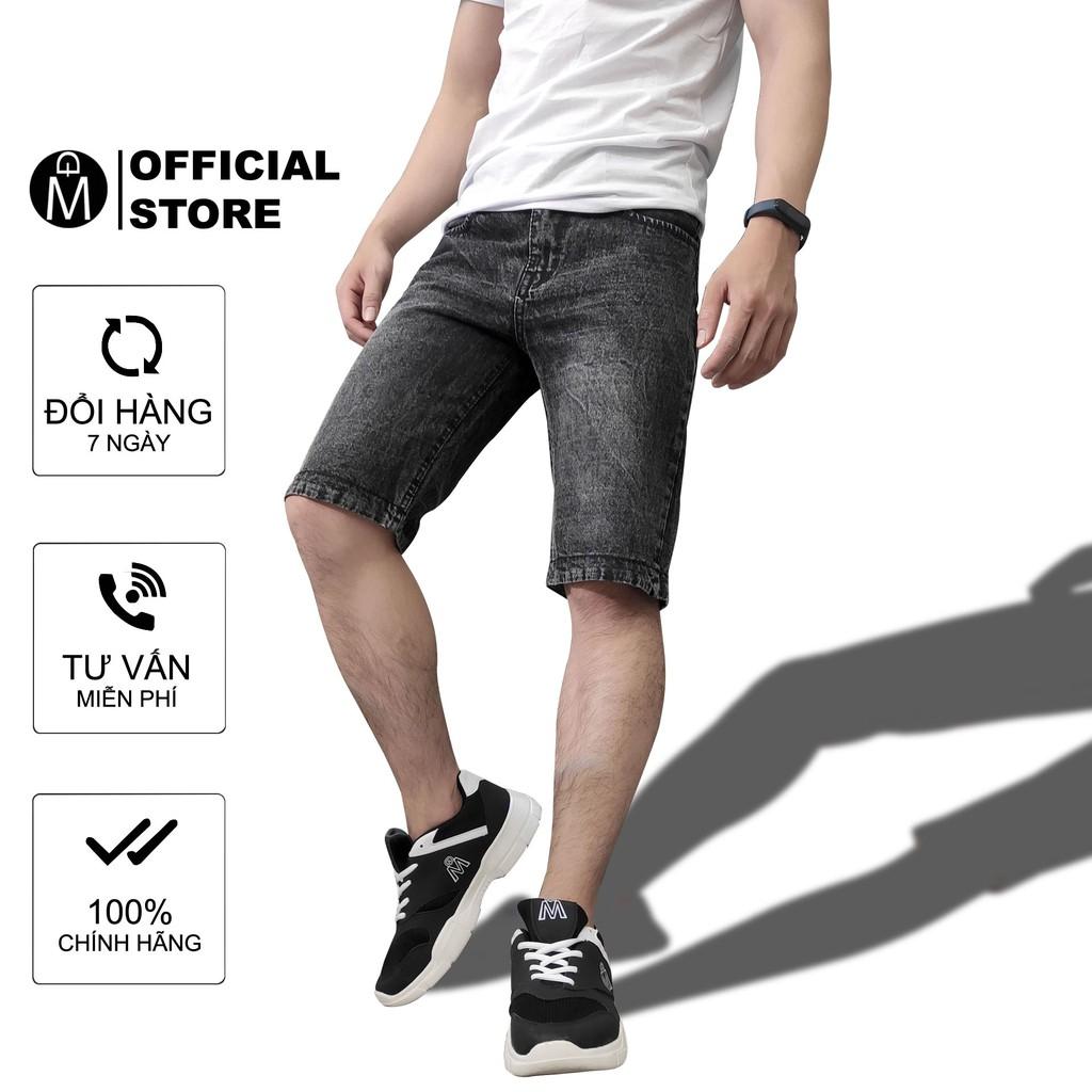 Quần short jeans nam MĐ Q110 xám đậm vải dày