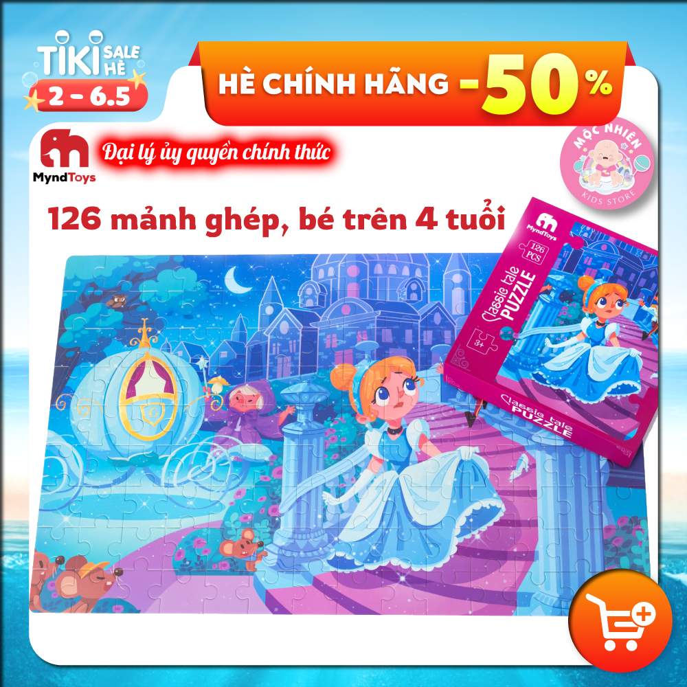 Đồ Chơi Xếp Hình MyndToys Classic Tale Puzzle Cinderella - Cô bé Lọ Lem Dành Cho Bé GáiTrên 4 Tuổi