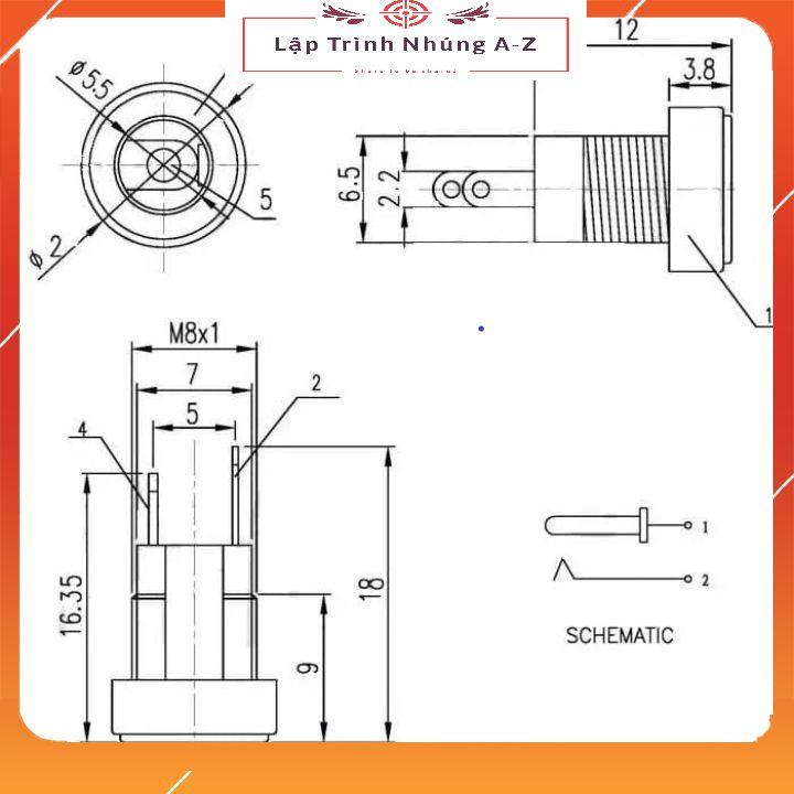 [Lập Trình Nhúng A-Z][144] Jack Nguồn DC-022B 5.5*2.1mm ( Có Cao Su Chống Nước)