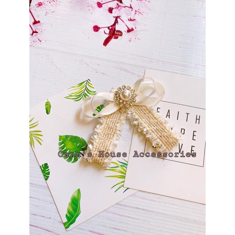 Tag áo dạ phối lụa satin đơn giản đính đá