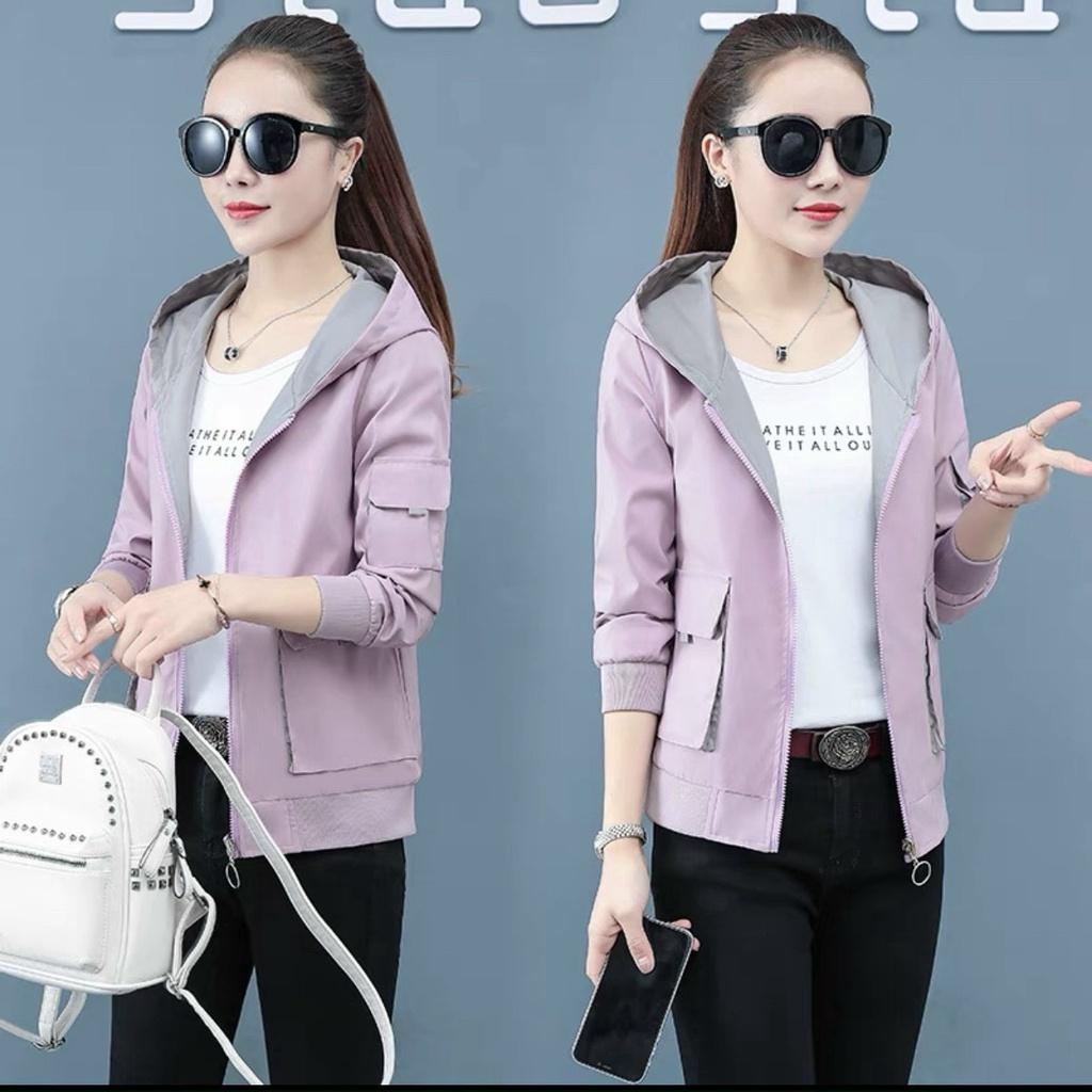 ÁO KHOÁC KAKI NỮ HAI LỚP LÓT DÙ CUỐN HÚT THIẾT KẾ GIẢN ĐƠN DÀY MỊN CỰC TREND UT1140 BAO ĐẸP