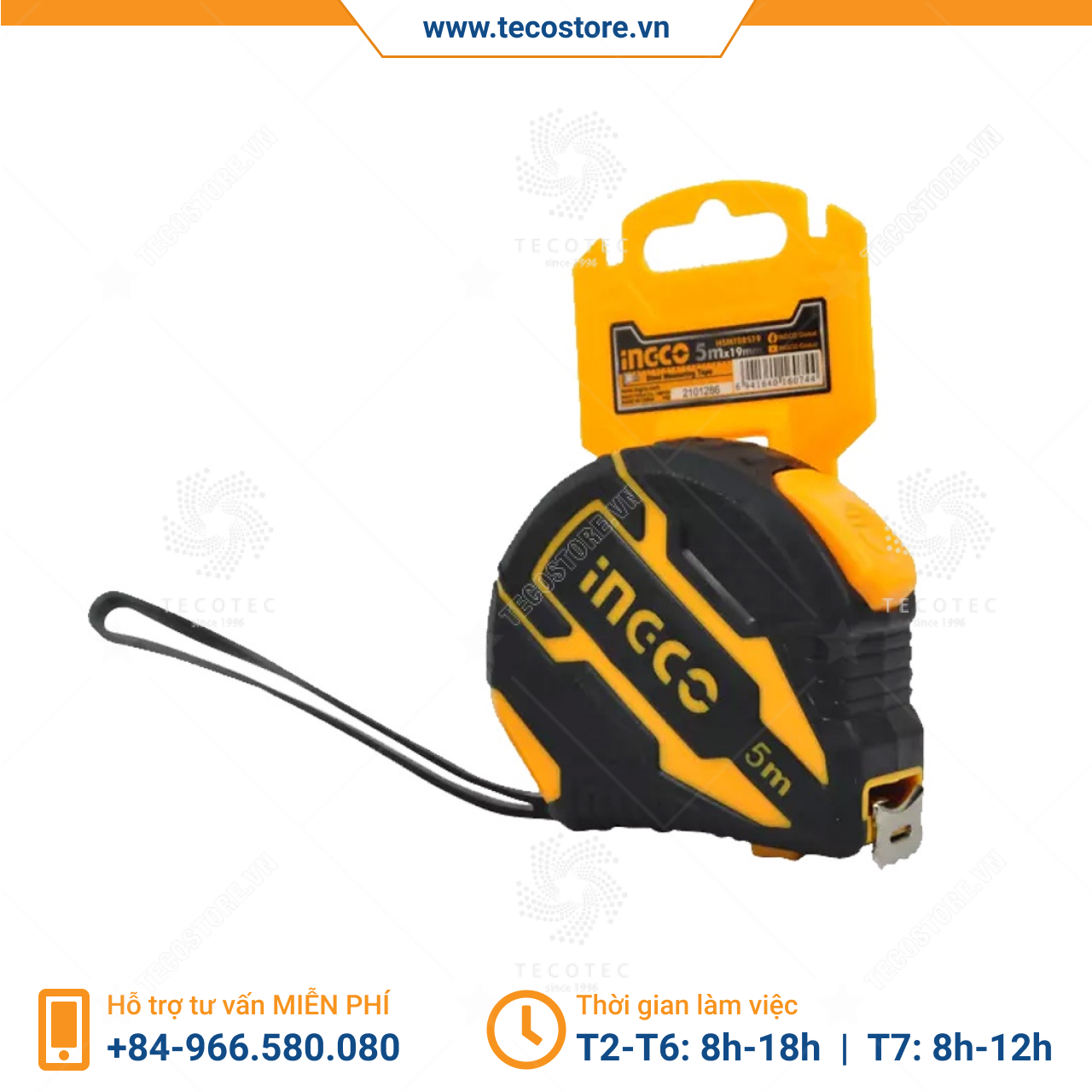 Thước cuộn 5m INGCO HSMT08519 [Chính hãng] [Có sẵn]