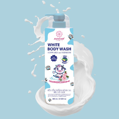 Sữa Tắm Trắng Sáng Da Sữa Bò Tươi Avatar White Body Wash
