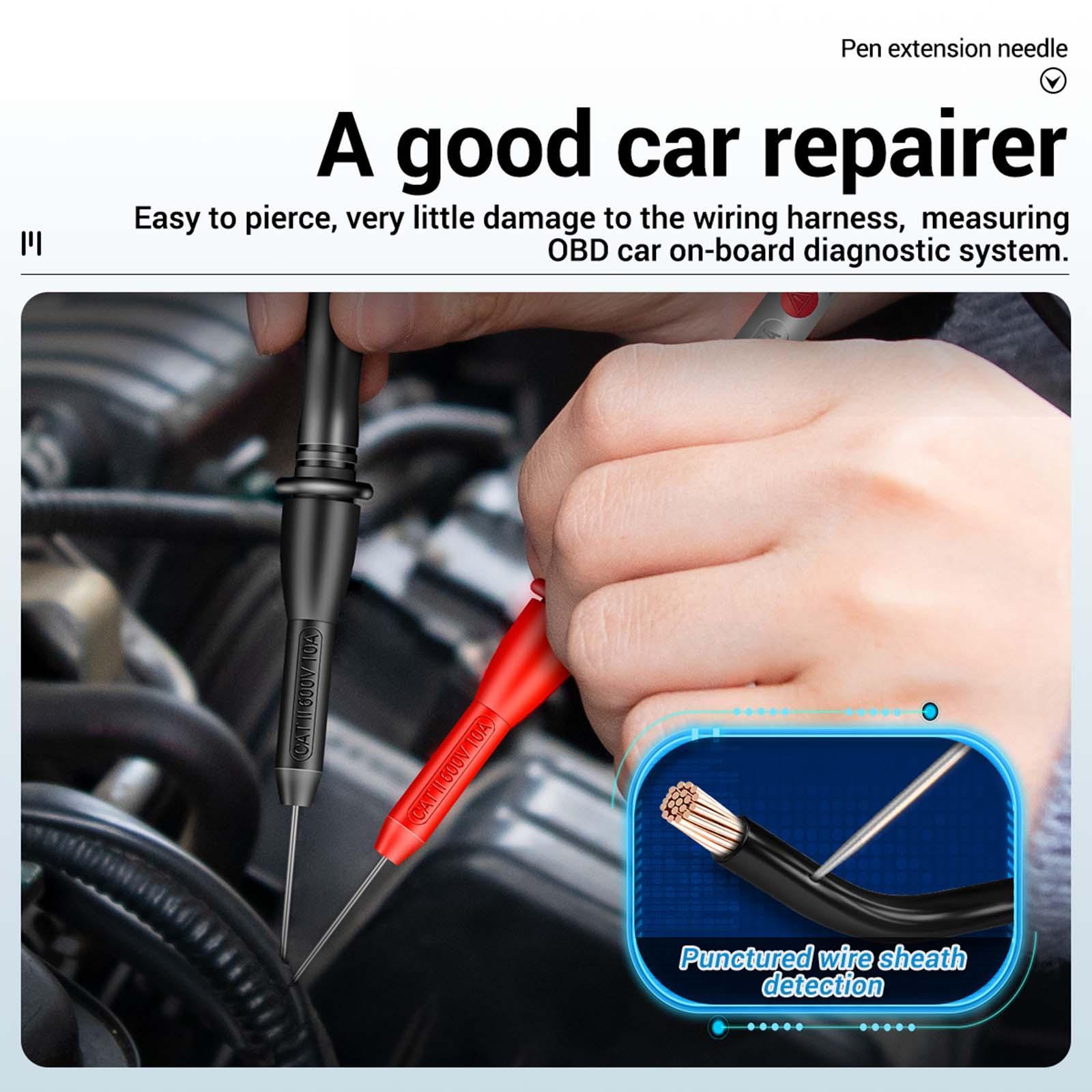 Back Probes Needle Pin Probe Multimeter Probes Test Leads 600V/10A for 2mm Test Leads