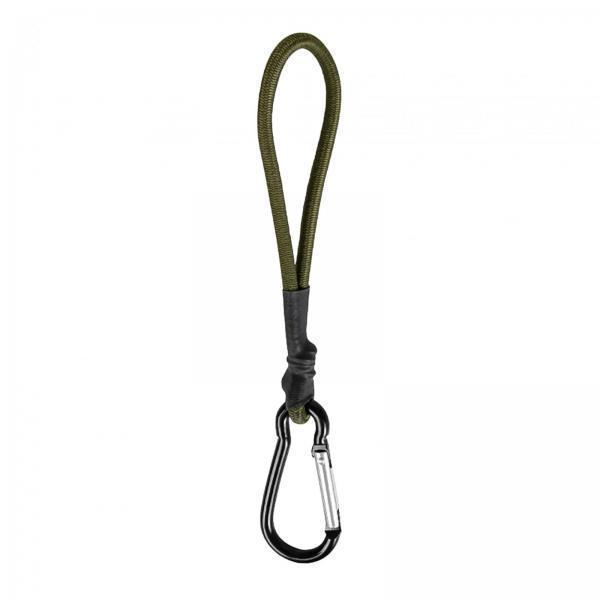 2xBungee Cord with Carabiner Hook Bungee Canopy Ties for Tarpaulin Tarps Tents Green