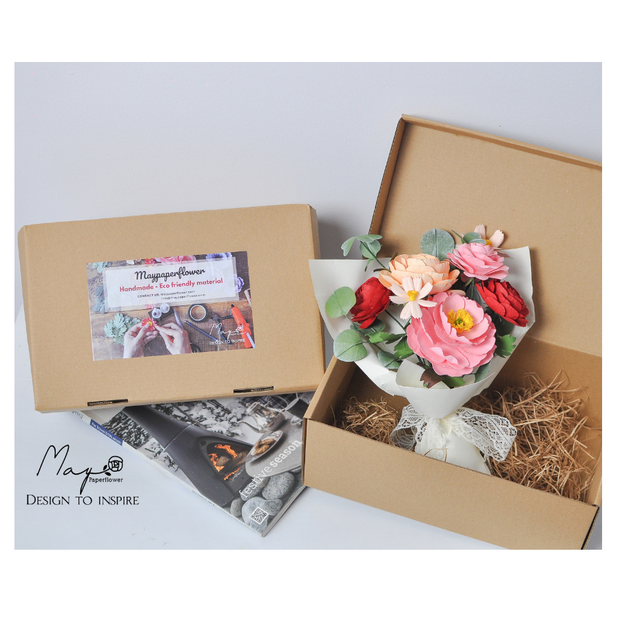 Hoa giấy quà tặng cao cấp - Brilliant Spring, hoa giấy handmade Maypaperflower - hoa giấy nghệ thuật