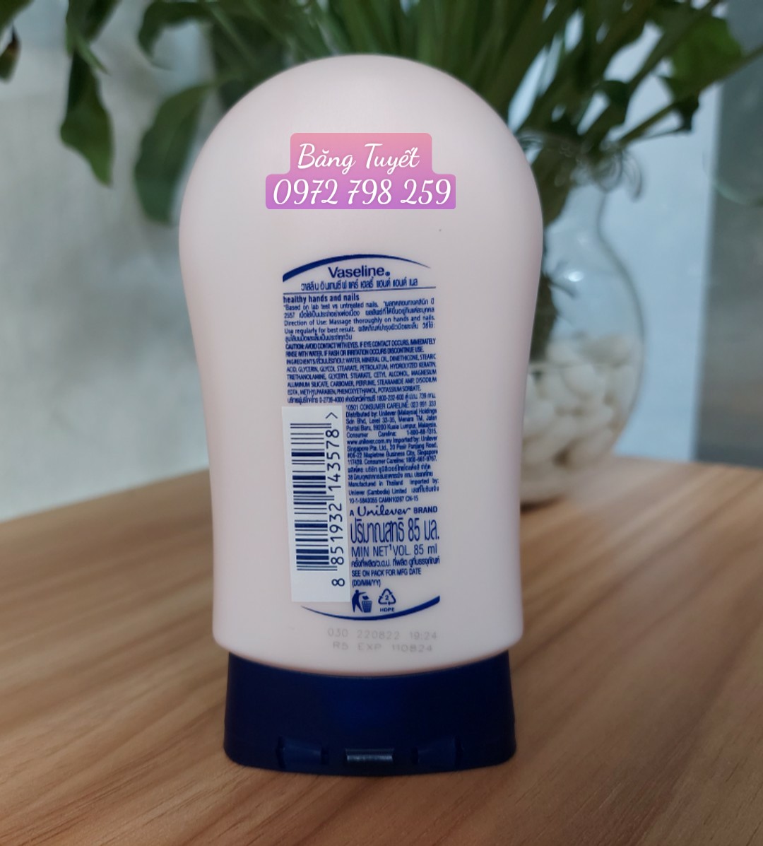 KEM DƯỠNG DA TAY VÀ MÓNG TAY VASELINE CHUẨN HÀNG THÁI LAN 85ML