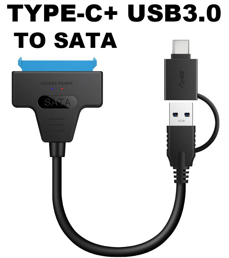 Bộ Chuyển Đổi USB 3.0 TYPE-C 3.1 SANG SATA 6 Gbps 2.0 2.5 Ổ Cứng Gắn Ngoài SSD Ổ Cứng 7 15/22 Pin III Cáp Cho PC Điện Thoại Laptop Nguồn Dc