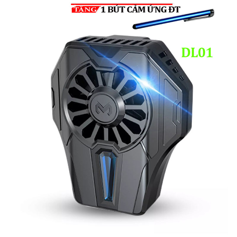 Quạt tản nhiệt gaming bằng kim loại có cáp cho điện thoại di động làm mát cực nhanh DL01 tặng bút cảm ứng