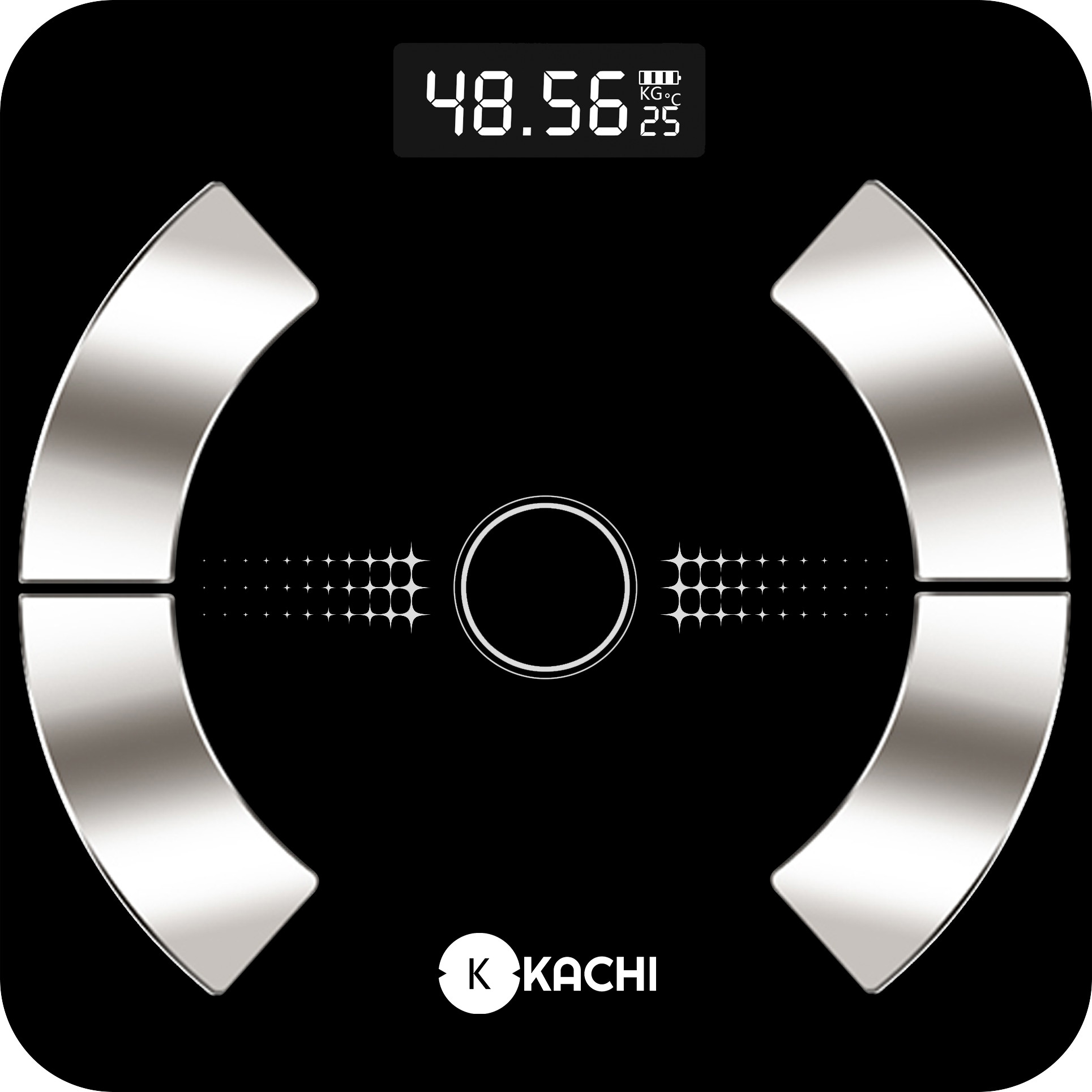 Cân điện tử bluetooth phân tích chỉ số cơ thể Kachi MK223 - Màu đen - Hàng chính hãng