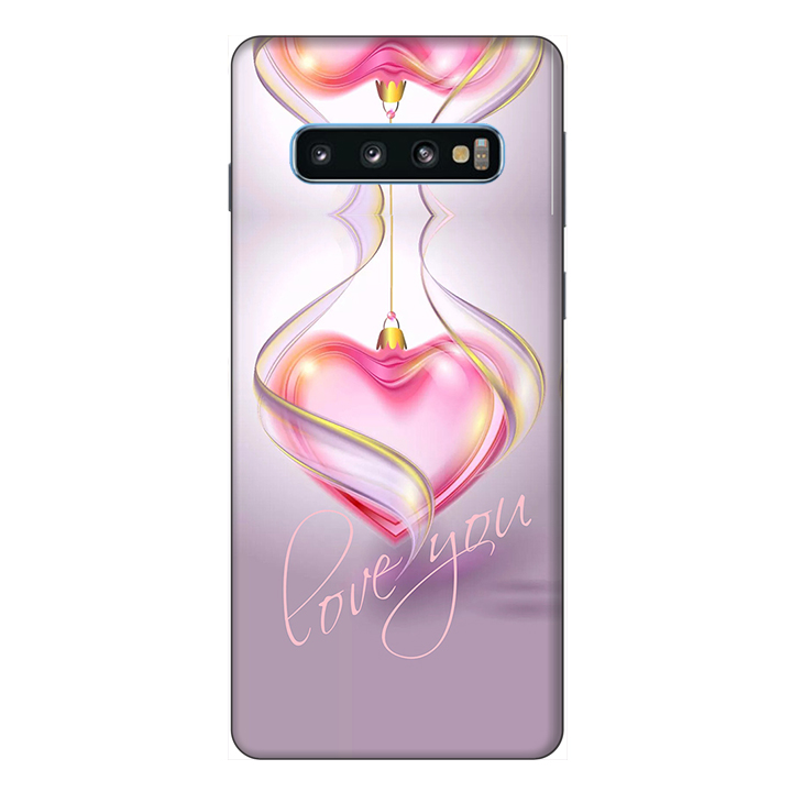 Ốp lưng điện thoại Samsung S10 Trái Tim Hồng