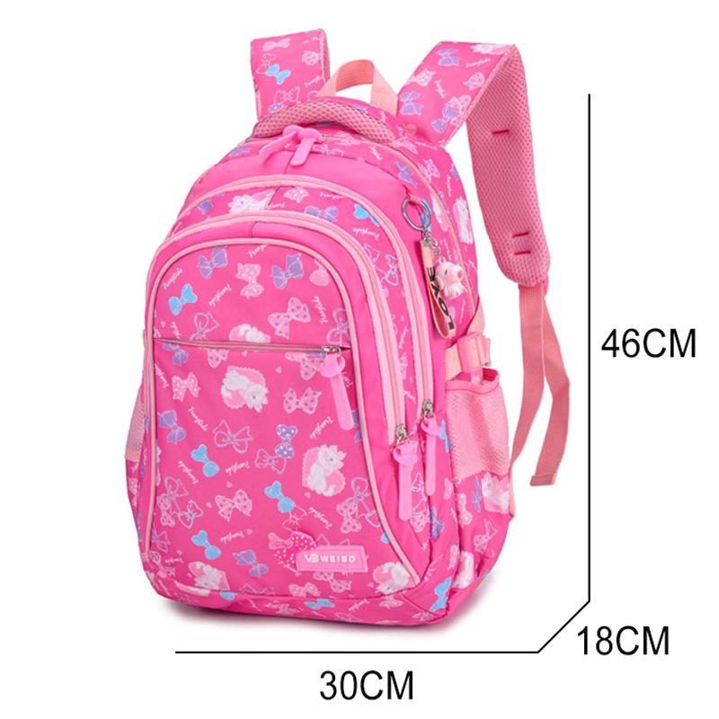 Set 3 Chống Thấm Nước Cho Bé Học Túi Cho Bé Gái In Hình Học Ba Lô Mới Túi Du Lịch Schoolbag Túi Sách Trẻ Em Mochila