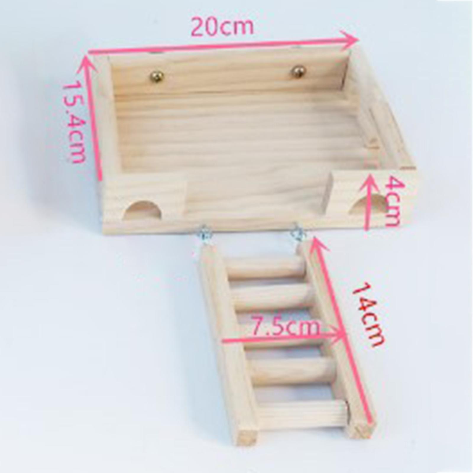 Hamster Wooden Ladder Toy Wooden Ladder Toy Durable Standing for Parakeets Cockatiels Pet Bird Parrot Playground Hamster Stand Platform Toys