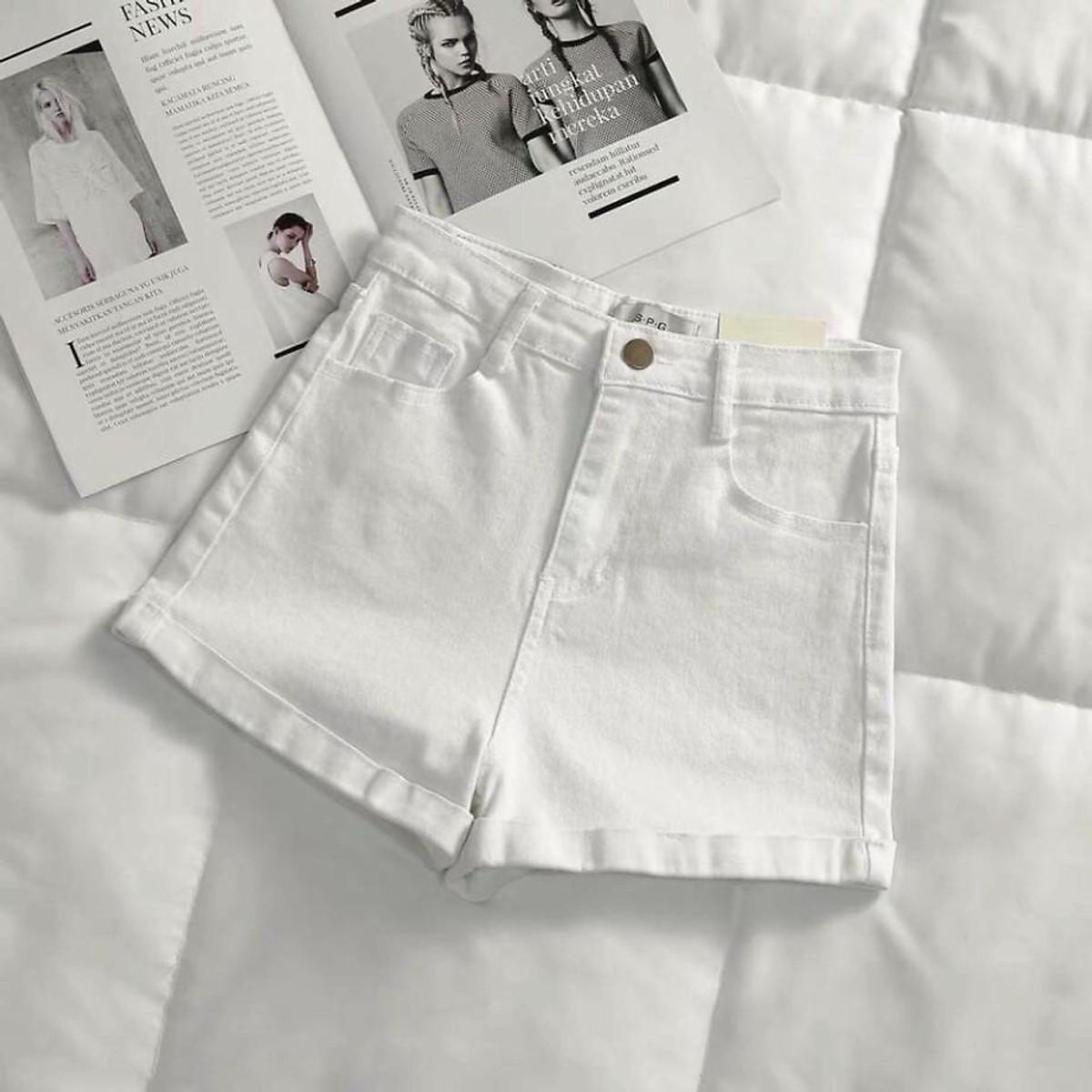 Quần short kaki trơn đơn giản có ảnh thật,Quần short lưng cao lật lai tôn dáng dễ phối cùng áo thun áo sơ mi thời trang