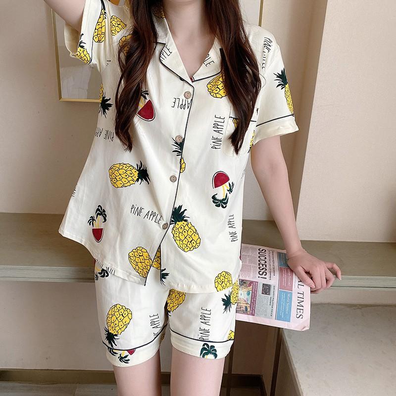 Pijama mặc ở nhà, Bộ Ngủ Nữ cotton ngắn tay nhiều màu BNN03