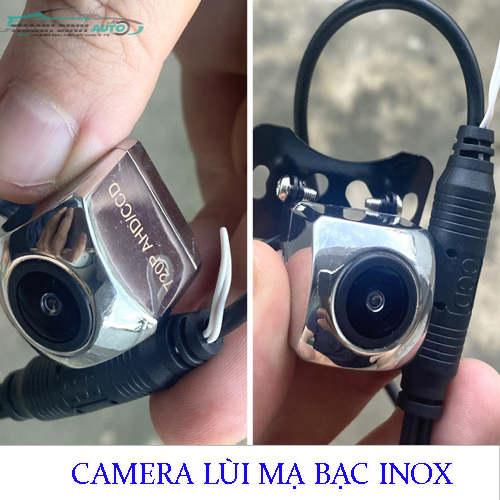 Camera lùi mạ bạc inox cho ô tô hàng cao cấp bảo hành 12 tháng