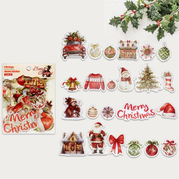 Bộ 25 Matte Sticker Blue Christmas - Teenage ES-02
