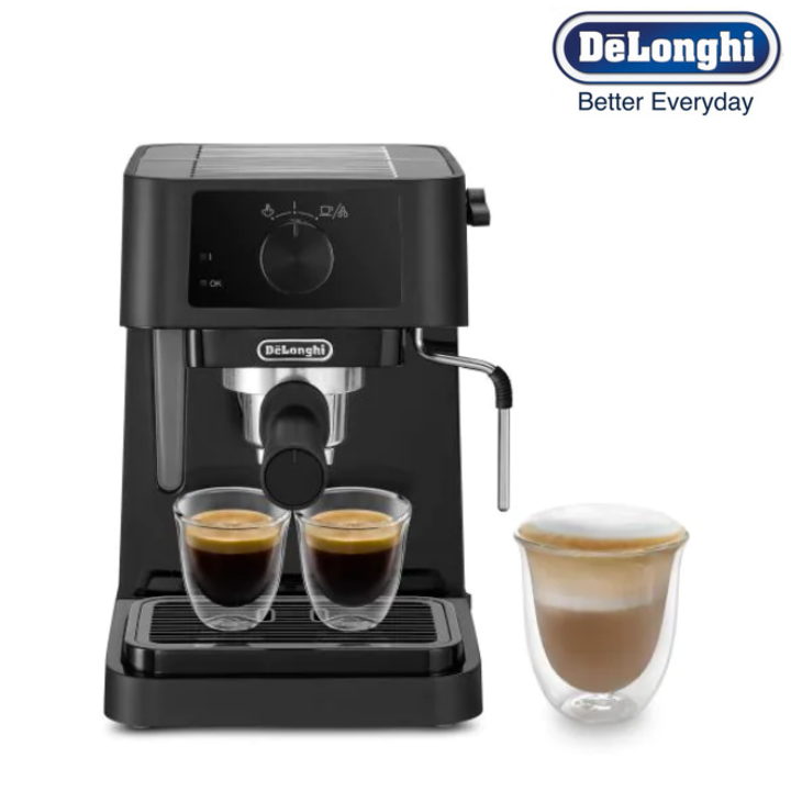 Máy pha cà phê cao cấp thương hiệu Espresso Delonghi EC235.BK - Công suất 1100W - HÀNG NHẬP KHẨU CHÍNH HÃNG