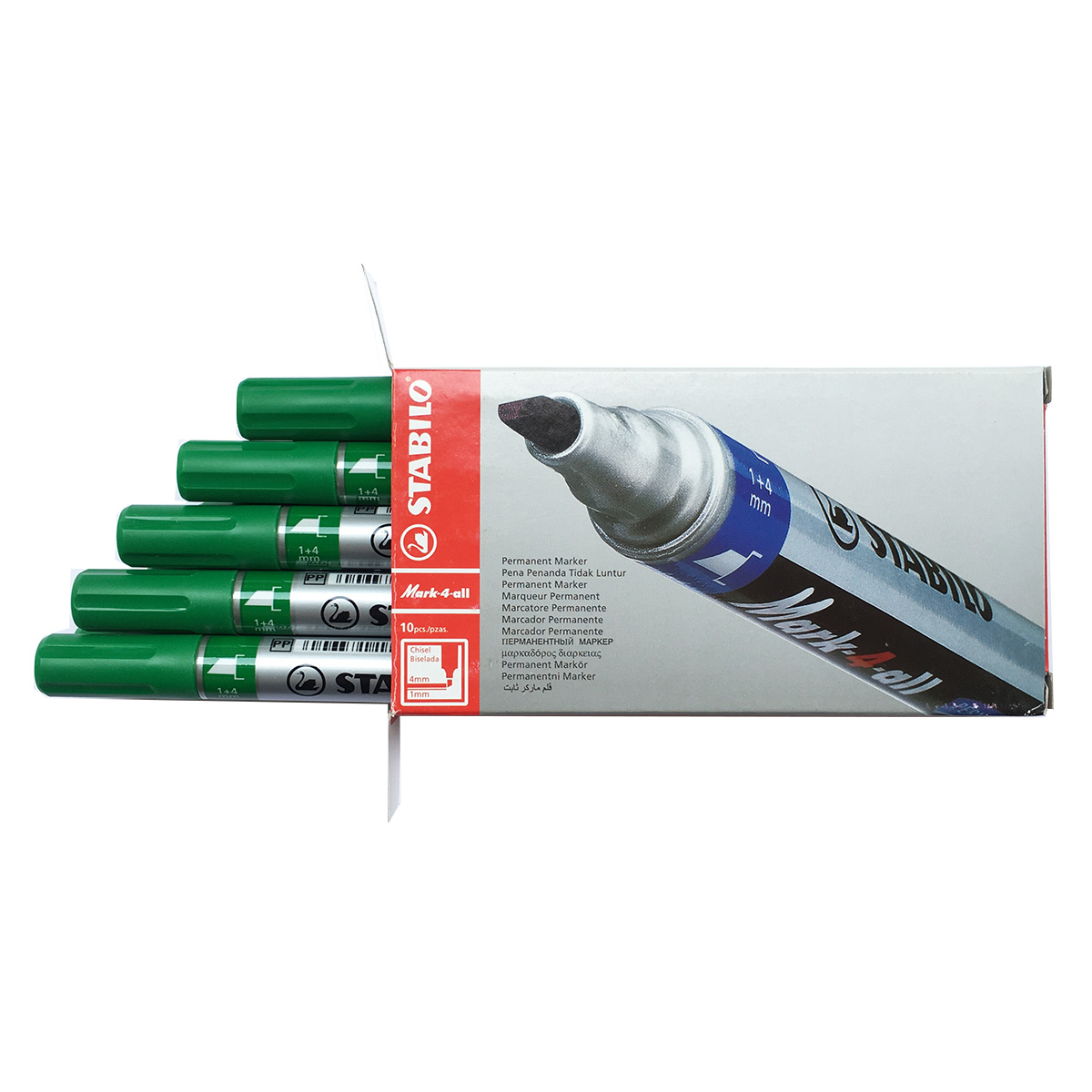 Hộp bút lông dầu STABILO Mark-4-all PERMANENT - Đầu tròn - Đen