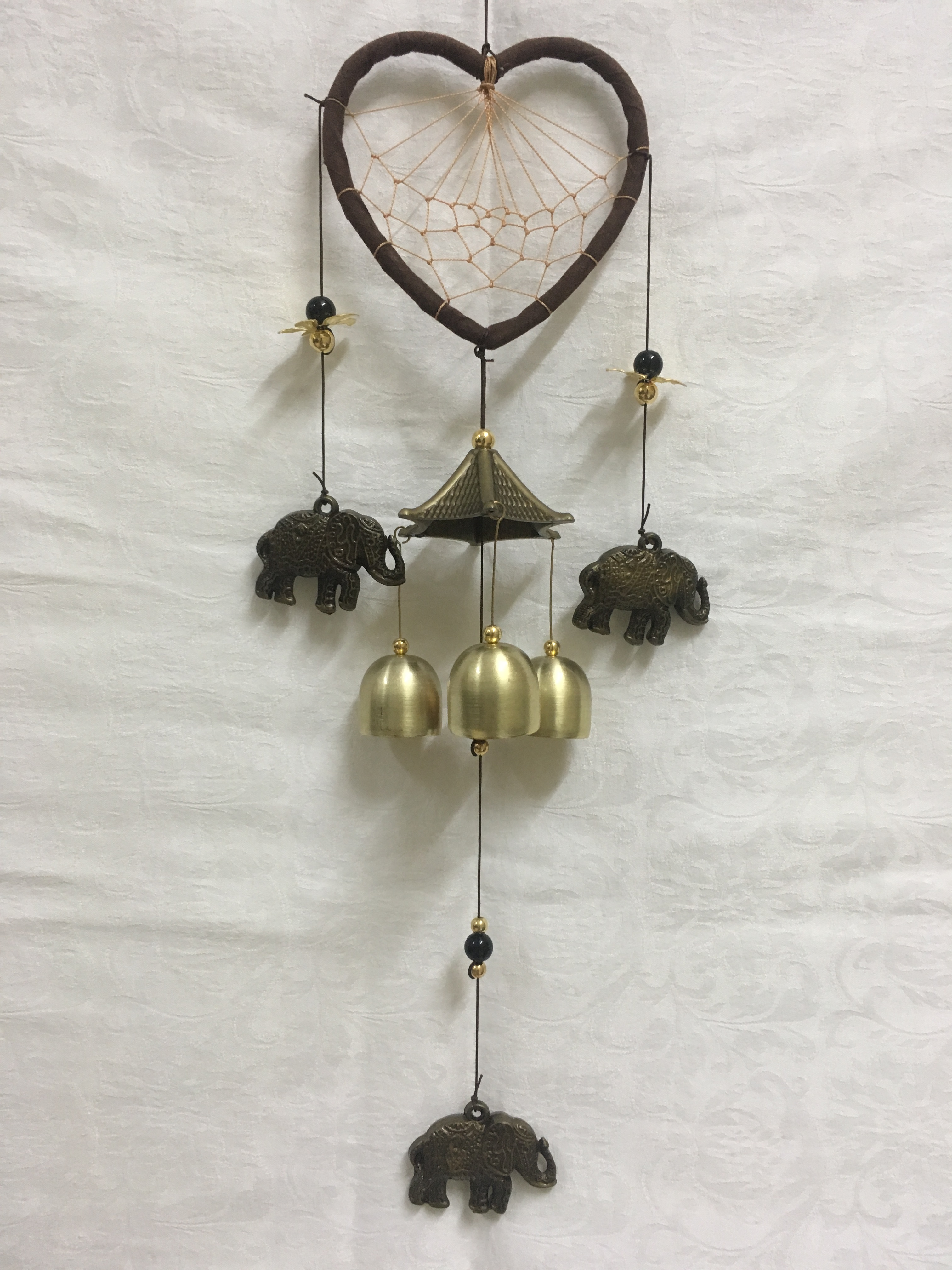 Chuông gió phong thủy và trang trí  Dream catcher hình voi VG39