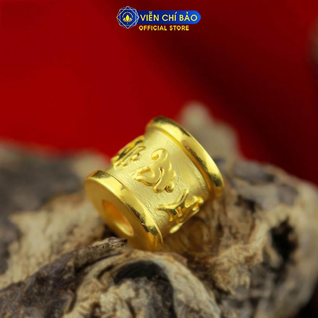 Charm vàng 24K Om Mani Padme Hum thời trang phụ kiện trang sức thương hiệu Viễn Chí Bảo C240052