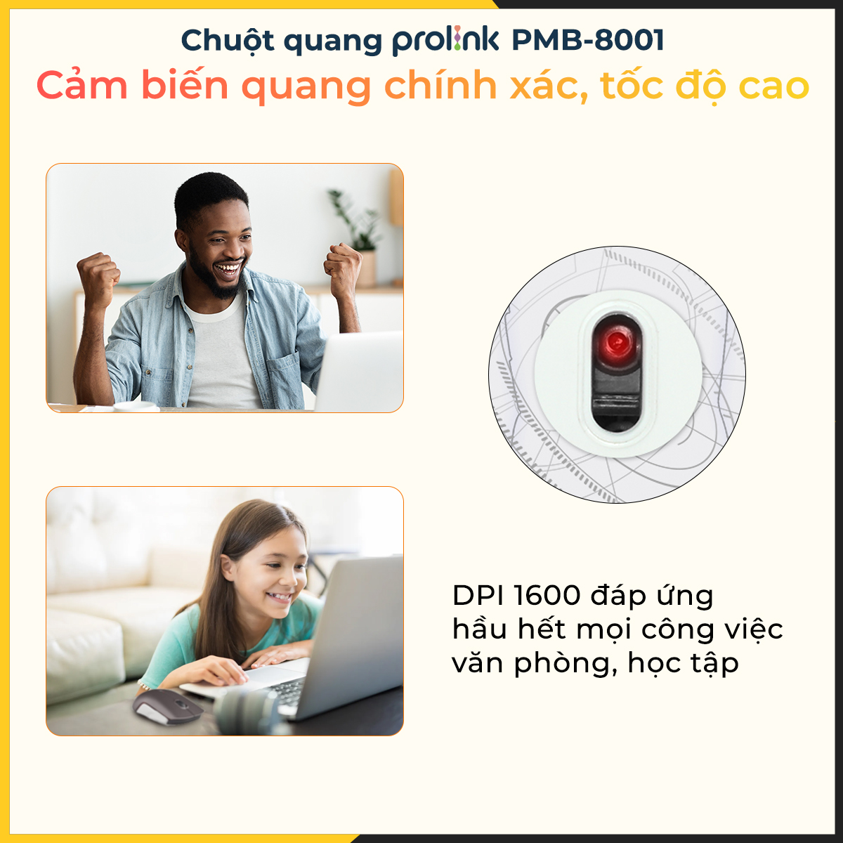 Chuột Bluetooth Silent Prolink PMB8001 - Hàng Chính Hãng