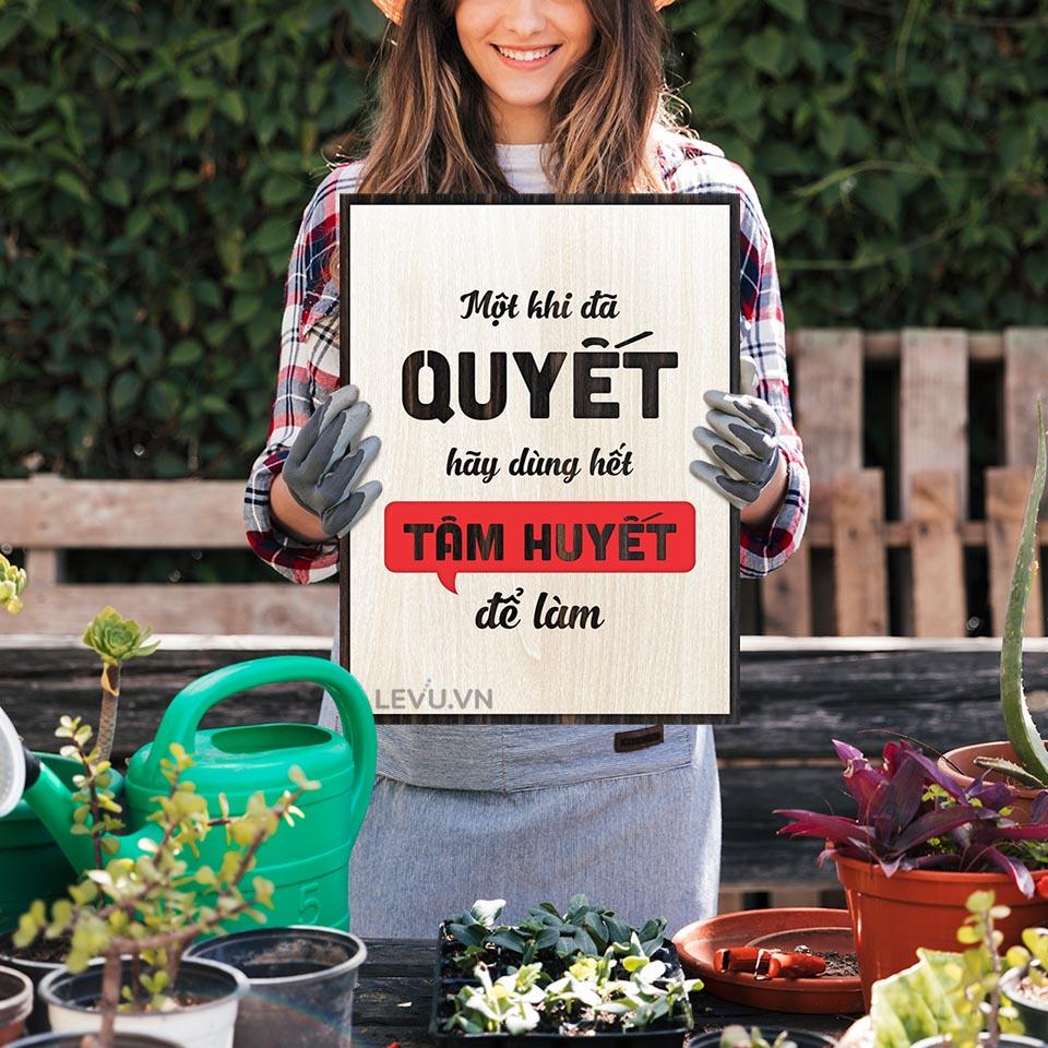 Tranh động lực trang trí văn phòng - Một khi đã quyết hãy dùng hết tâm huyết để làm