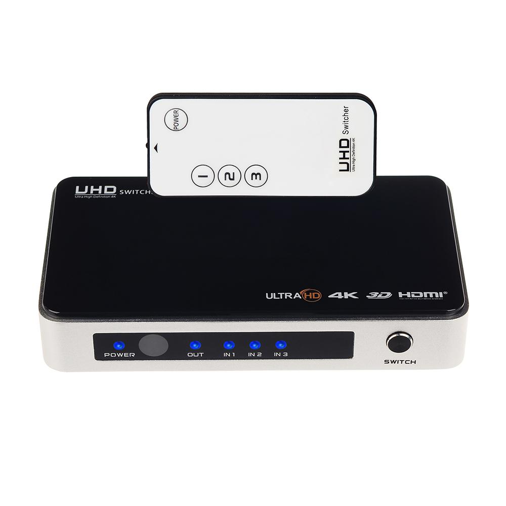 Bộ chuyển mạch tốc độ cao 2160P 4K x 2K 4 chuyển đổi hình ảnh video độ nét cao 3 trong 1 nguồn IR Wireless