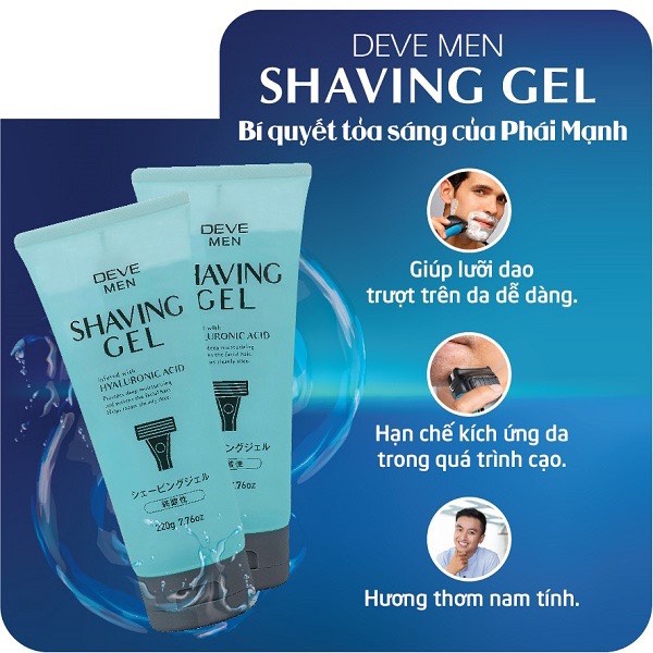 Gel cạo râu cao cấp Nhật Bản Deve Me dành cho nam