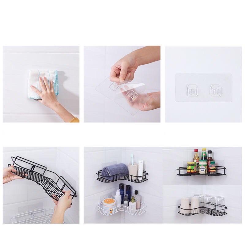 KỆ GÓC BẰNG SẮT DÁN TƯỜNG SIÊU CHẮC