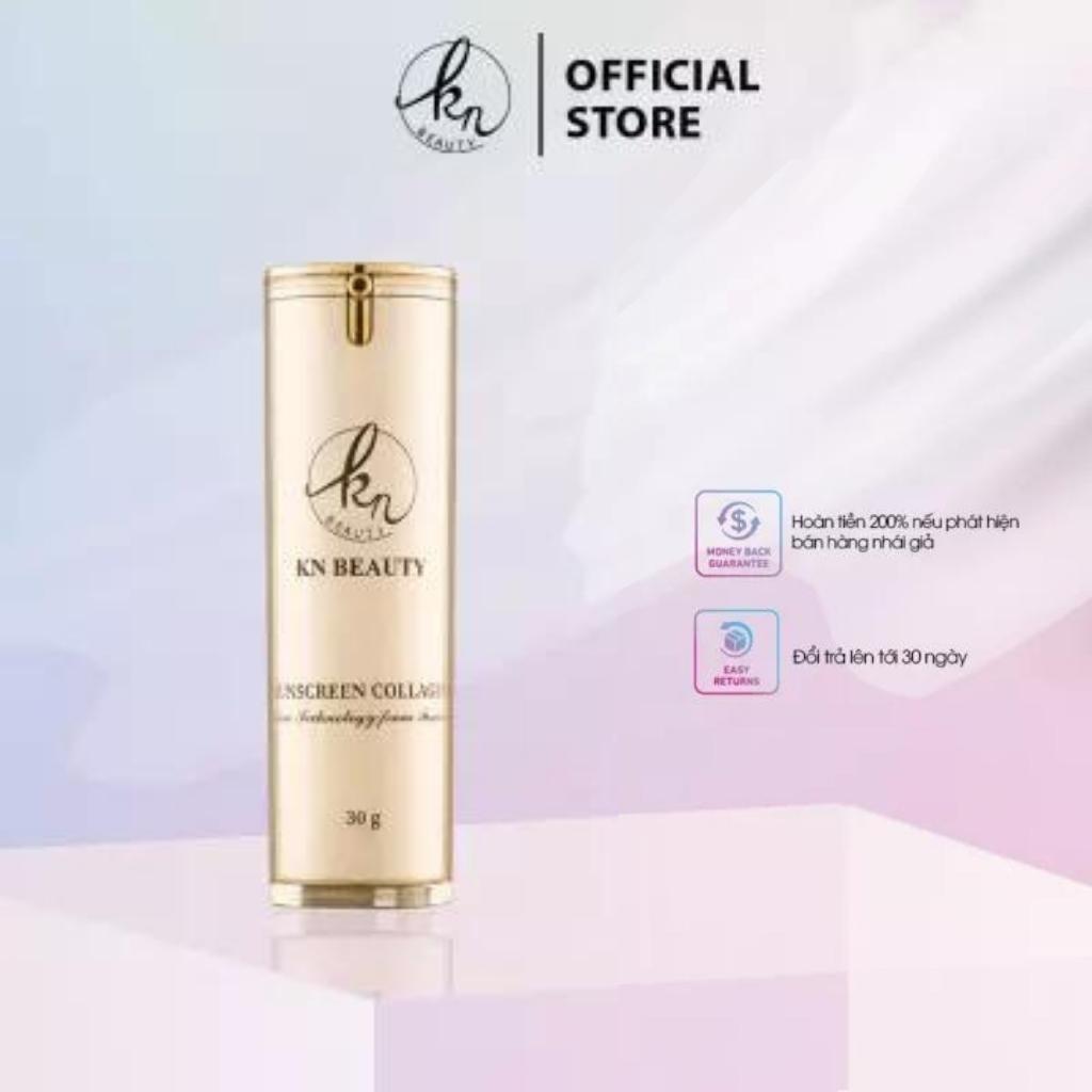 Kem Chống Nắng Make Up Dưỡng Da, Dưỡng Ẩm, Kháng Nước Sunscreen Collagen SPF 50+++ KN Beauty 30g - KN Beauty Cosmetics