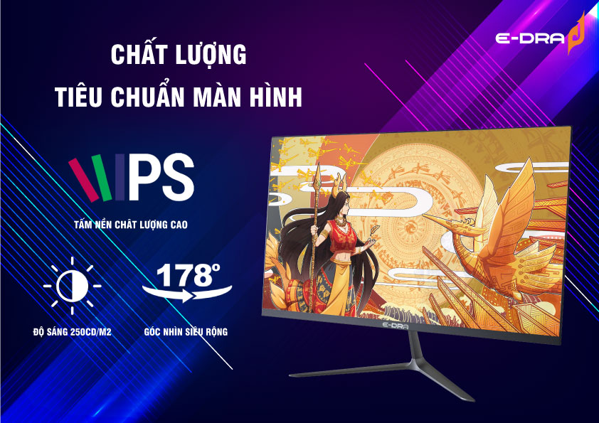 Màn Hình Gaming Edra EGM24F1 (23.8inch/FHD/IPS/144Hz/1ms) - Hàng Chính hãng