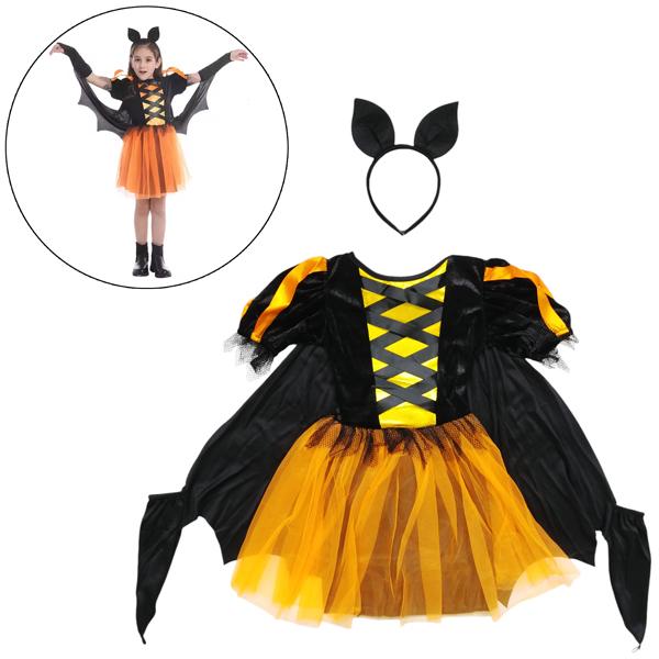 Bộ Váy Dơi Hóa Trang Halloween Bé Gái - Size M - Nuan Nuan G0424