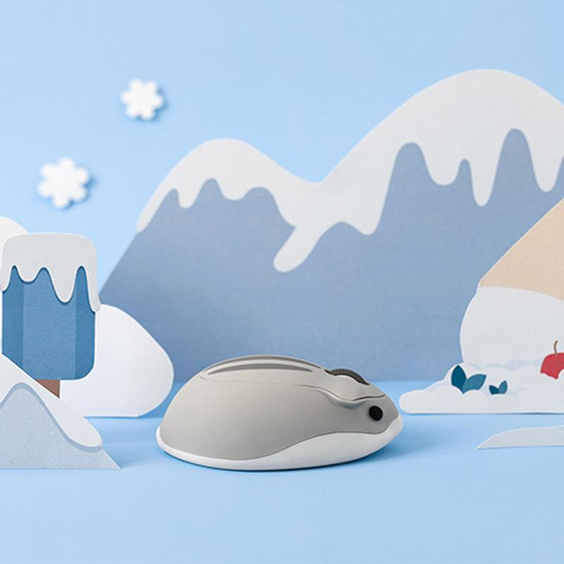 Hoạt Hình Dễ Thương Hamster Không Dây Chuột Quang Máy Tính Cổng USB Mini Chuột 1600DPI Chuột Hamster Thiết Kế Nhỏ Tay Chuột Cho Bé Gái Laptop