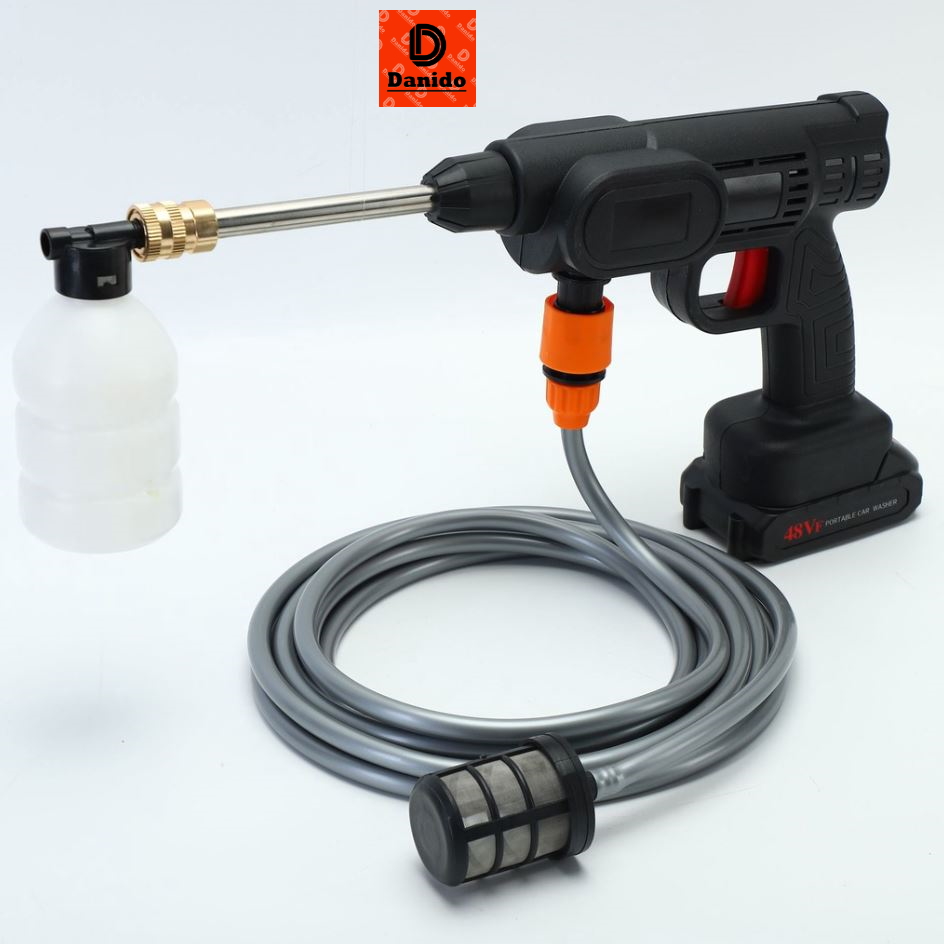 Máy Rửa Xe Dùng Pin HITA 199V - Động Cơ Lõi Đồng Mạnh Mẽ - Chuẩn Hàng Công Ty - D Danido