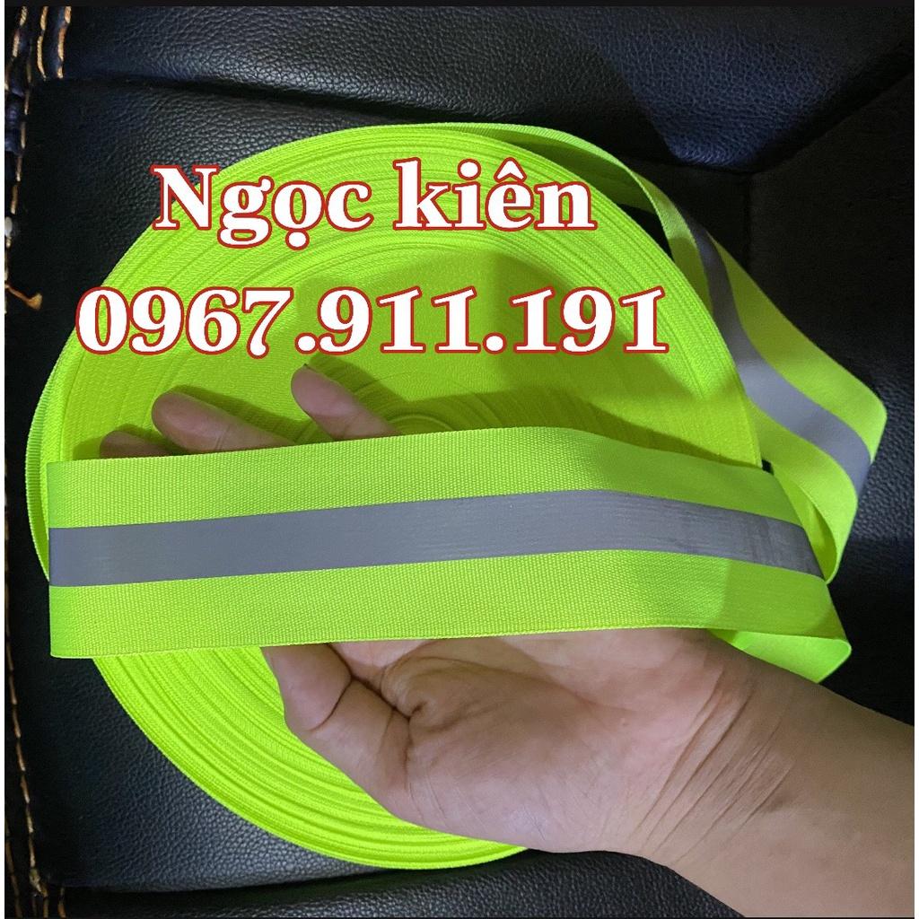 Cuộn dây phản quang vải sọc ghi bản rộng 5cm dài 100m